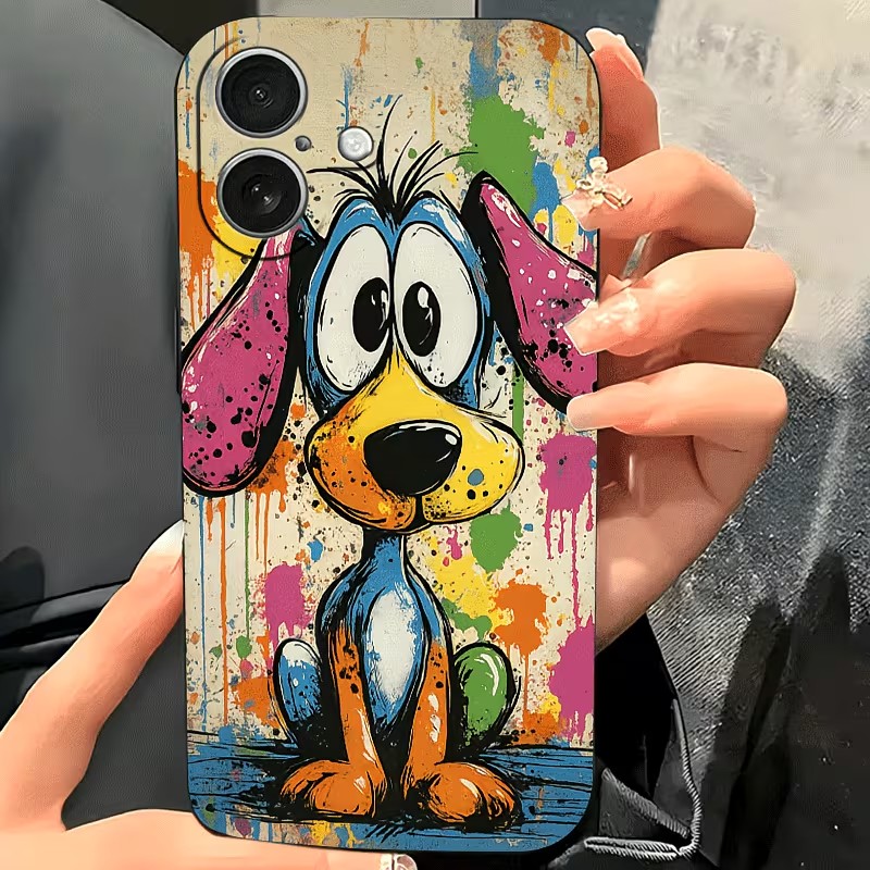 落書きカラーの子犬柄TPUスマホケース iPhone 17  - Apple Iphone 15 Pro Max のレビューと価格