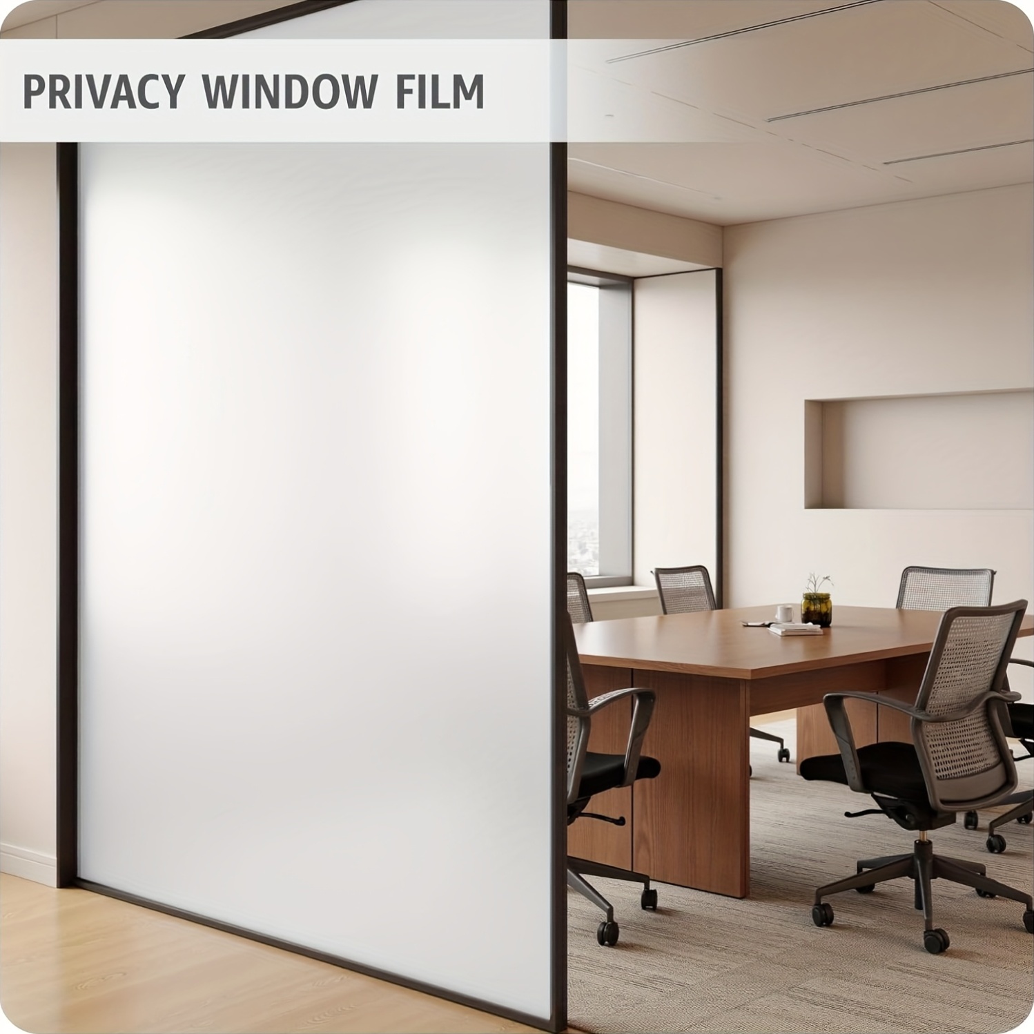 ホワイトフロストプライバシーウィンドウフィルム 静電気でくっ - Privacy Screen Protector のレビューと価格