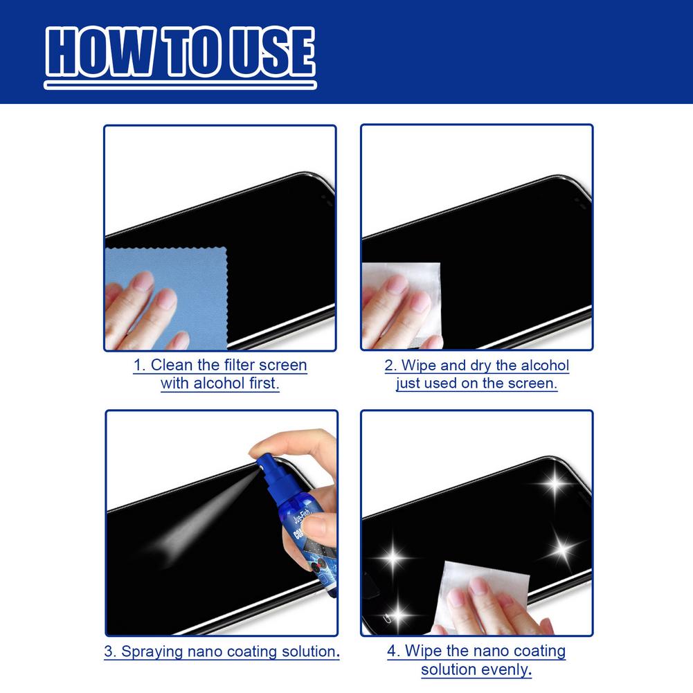 液体スクリーンプロテクター スプレー スクリーン疎水性コーテ - Oleophobic Coating Spray のレビューと価格