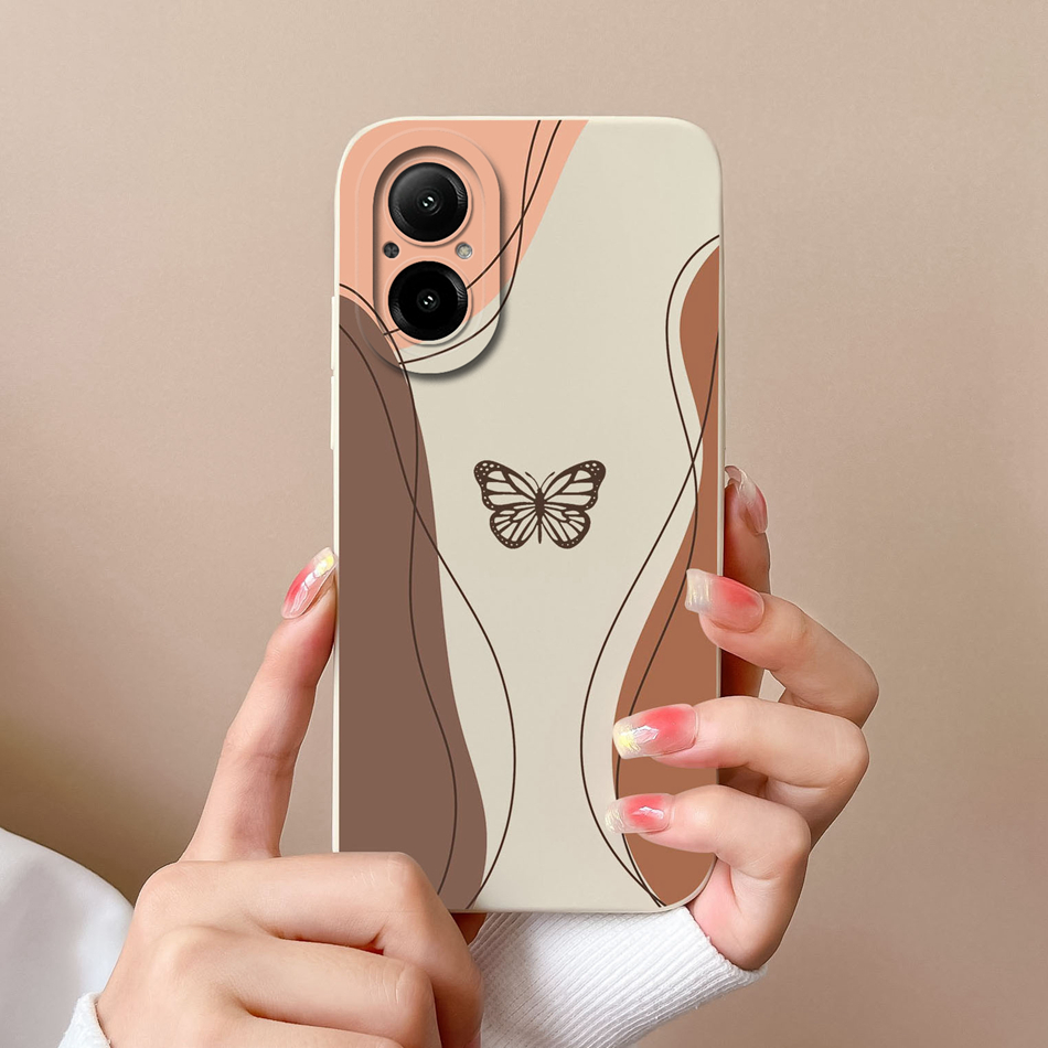 Realme C67 電話ケース楽しい蝶カメラ保護ソフト液体 - Realme C67 のレビューと価格