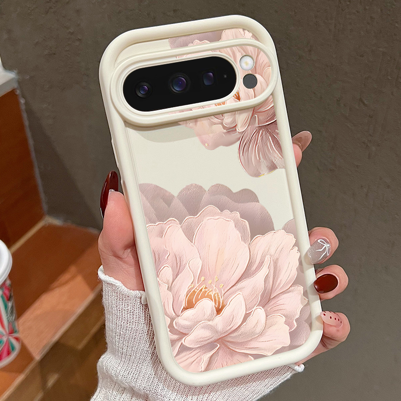 ピンクの花柄ソフトTPUスマホケース Google Pixe - Google Pixel 9 のレビューと価格