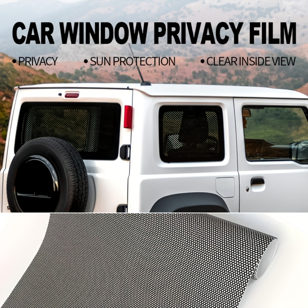 1ロール ブラック 穴あきビニール プライバシー カーウィン - Privacy Screen Protector のレビューと価格